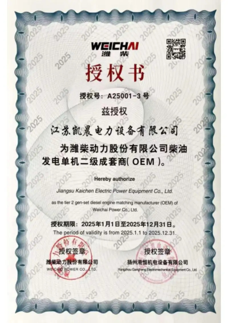Weichai Power Authorization